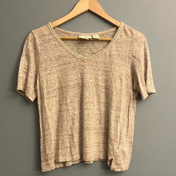 NWOT Cynthia Rowley Linen T-Shirt - Picture 1 of 2